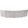Meridian Furniture Limitless Cream Velvet Modular 4 Piece Sectional