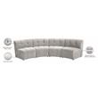 Meridian Furniture Limitless Cream Velvet Modular 4 Piece Sectional