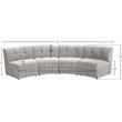 Meridian Furniture Limitless Cream Velvet Modular 4 Piece Sectional