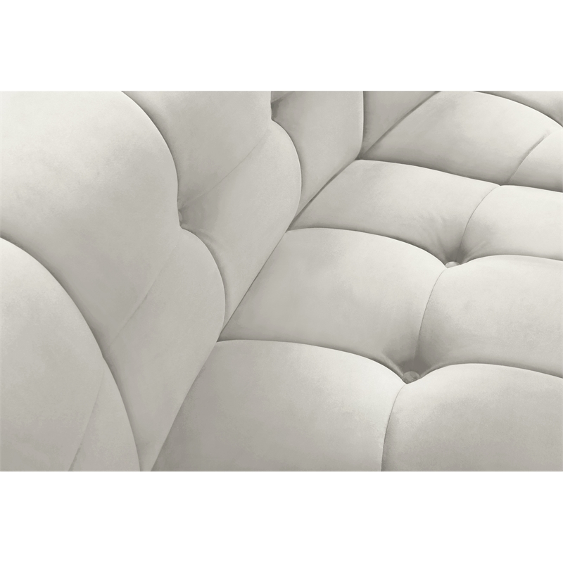 Meridian Furniture Limitless Cream Velvet Modular Chair