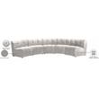 Meridian Furniture Limitless Cream Velvet Modular 5 Piece Sectional