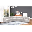 Meridian Furniture Limitless Cream Velvet Modular 6 Piece Sectional