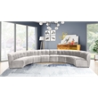 Meridian Furniture Limitless Cream Velvet Modular 8 Piece Sectional