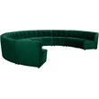 Meridian Furniture Limitless Green Velvet Modular 10 Piece Sectional