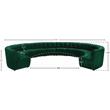Meridian Furniture Limitless Green Velvet Modular 12 Piece Sectional