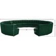 Meridian Furniture Limitless Green Velvet Modular 14 Piece Sectional