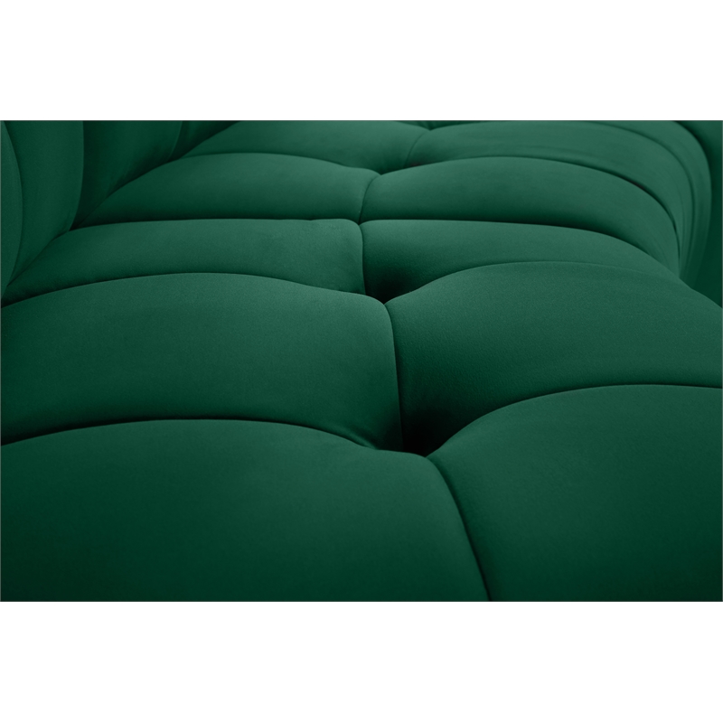 Meridian Furniture Limitless Green Velvet Modular 15 Piece Sectional