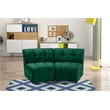 Meridian Furniture Limitless Green Velvet Modular Loveseat