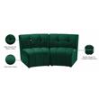 Meridian Furniture Limitless Green Velvet Modular Loveseat