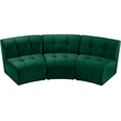 Meridian Furniture Limitless Green Velvet Modular Sofa