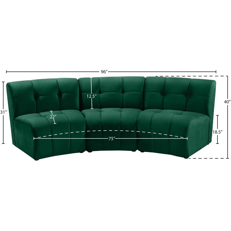 Meridian Furniture Limitless Modular Velvet Sofa Meridian Furniture Limitless Modular Velvet Sofa