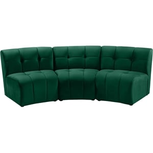 Meridian Furniture Limitless Green Velvet Modular Sofa