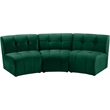 Meridian Furniture Limitless Green Velvet Modular Sofa