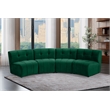 Meridian Furniture Limitless Green Velvet Modular 4 Piece Sectional