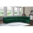Meridian Furniture Limitless Green Velvet Modular 5 Piece Sectional