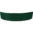 Meridian Furniture Limitless Green Velvet Modular 5 Piece Sectional
