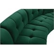 Meridian Furniture Limitless Green Velvet Modular 5 Piece Sectional