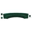 Meridian Furniture Limitless Green Velvet Modular 6 Piece Sectional