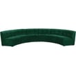 Meridian Furniture Limitless Green Velvet Modular 6 Piece Sectional