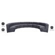 Meridian Furniture Limitless Gray Velvet Modular 10 Piece Sectional