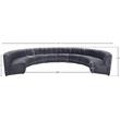 Meridian Furniture Limitless Gray Velvet Modular 10 Piece Sectional