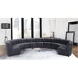 Meridian Furniture Limitless Gray Velvet Modular 11 Piece Sectional