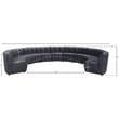 Meridian Furniture Limitless Gray Velvet Modular 11 Piece Sectional