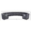 Meridian Furniture Limitless Gray Velvet Modular 12 Piece Sectional