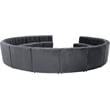 Meridian Furniture Limitless Gray Velvet Modular 14 Piece Sectional
