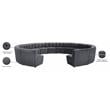 Meridian Furniture Limitless Gray Velvet Modular 14 Piece Sectional