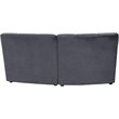 Meridian Furniture Limitless Gray Velvet Modular Loveseat