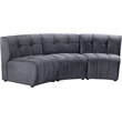 Meridian Furniture Limitless Gray Velvet Modular Sofa