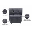 Meridian Furniture Limitless Gray Velvet Modular Chair