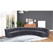 Meridian Furniture Limitless Gray Velvet Modular 6 Piece Sectional