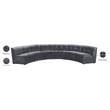 Meridian Furniture Limitless Gray Velvet Modular 6 Piece Sectional