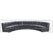 Meridian Furniture Limitless Gray Velvet Modular 6 Piece Sectional