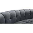 Meridian Furniture Limitless Gray Velvet Modular 7 Piece Sectional