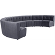 Meridian Furniture Limitless Gray Velvet Modular 8 Piece Sectional