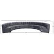 Meridian Furniture Limitless Gray Velvet Modular 9 Piece Sectional