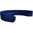 Meridian Furniture Limitless Navy Velvet Modular 10 Piece Sectional
