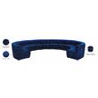 Meridian Furniture Limitless Navy Velvet Modular 12 Piece Sectional