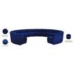 Meridian Furniture Limitless Navy Velvet Modular 13 Piece Sectional