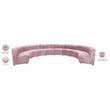 Meridian Furniture Limitless Pink Velvet Modular 10 Piece Sectional