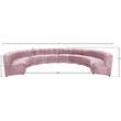 Meridian Furniture Limitless Pink Velvet Modular 10 Piece Sectional