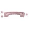 Meridian Furniture Limitless Pink Velvet Modular 11 Piece Sectional