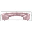 Meridian Furniture Limitless Pink Velvet Modular 12 Piece Sectional