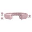 Meridian Furniture Limitless Pink Velvet Modular 14 Piece Sectional
