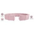 Meridian Furniture Limitless Pink Velvet Modular 15 Piece Sectional