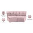 Meridian Furniture Limitless Pink Velvet Modular Loveseat
