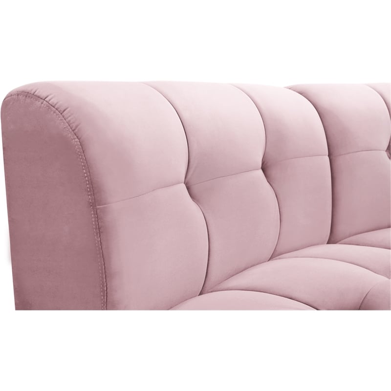 Meridian Furniture Limitless Pink Velvet Modular Sofa